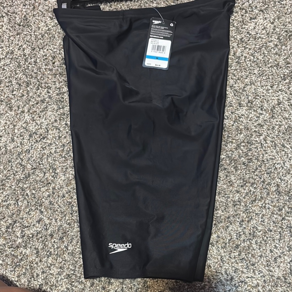 Speedo Black Swim Trunks Quick-Dry Performance